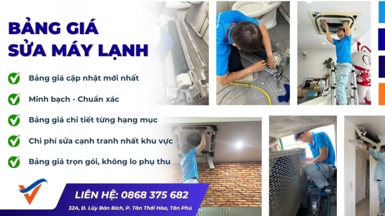 bảng giá sửa máy lạnh