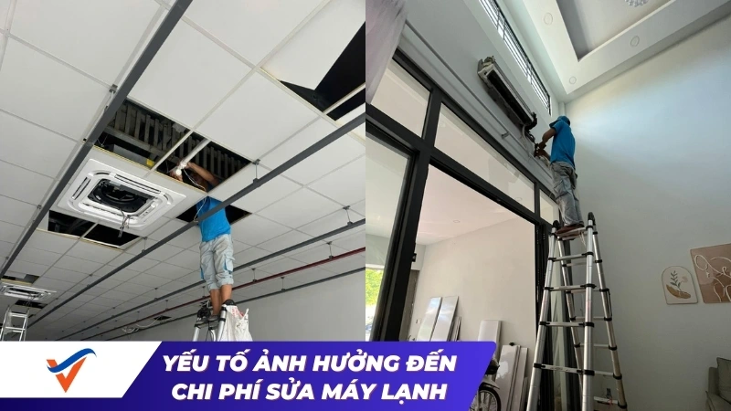 Các yếu tố ảnh hưởng đến chi phí sửa chữa máy lạnh