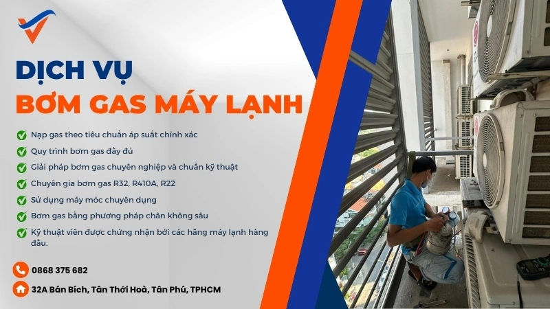 Dịch vụ bơm gas máy lạnh