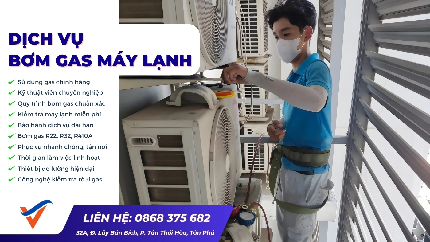 Dịch vụ bơm gas máy lạnh