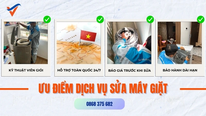 Lý do nên chọn dịch vụ sửa máy giặt giá rẻ tại Điện Lạnh Việt