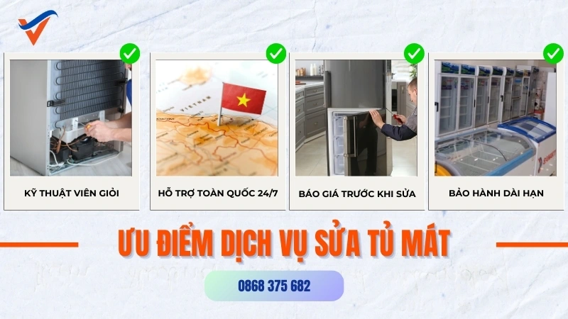 Lợi ích khi chọn dịch vụ sửa tủ mát giá rẻ tại Điện Lạnh Việt