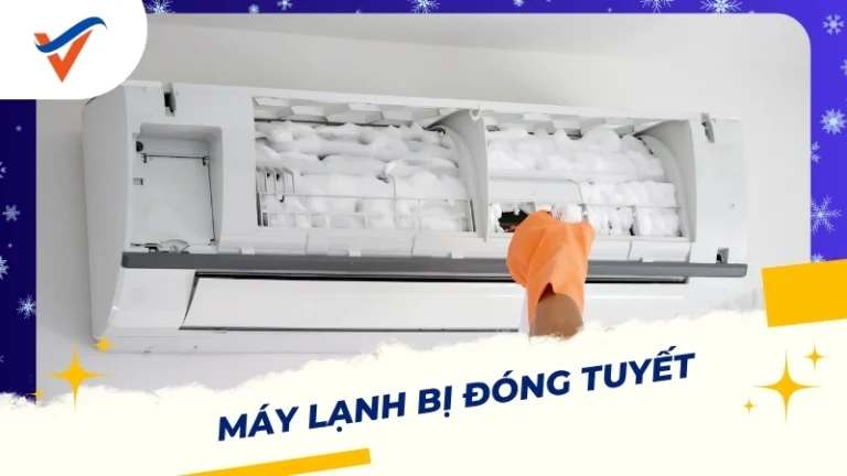 Máy lạnh bị đóng tuyết