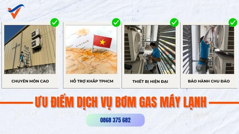 Lý do bạn nên chọn dịch vụ bơm gas máy lạnh giá rẻ của Điện Lạnh Việt