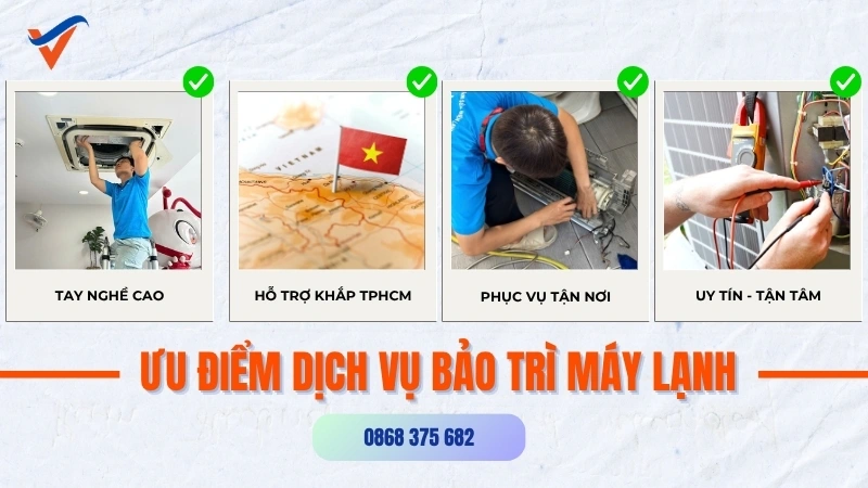 Lý do khách hàng nên chọn dịch vụ bảo trì máy lạnh tại TP.HCM của Điện Lạnh Việt