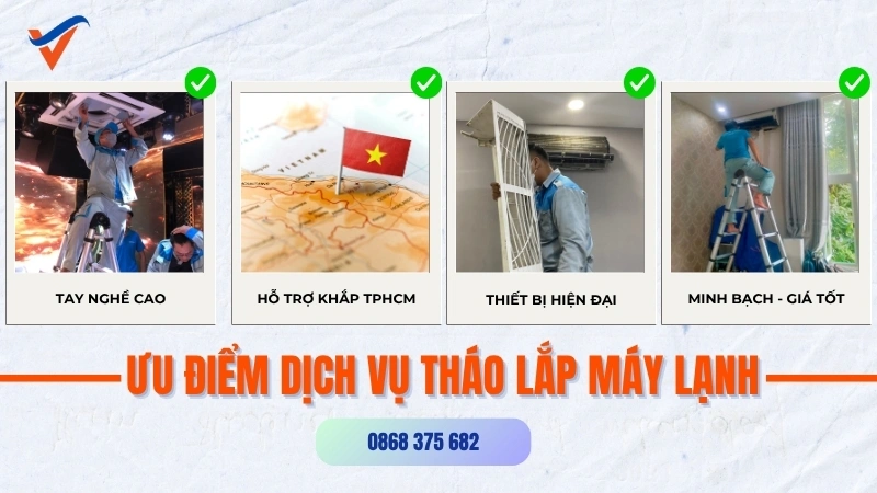 Lý do nên chọn dịch vụ tháo lắp máy lạnh giá rẻ của Điện Lạnh Việt